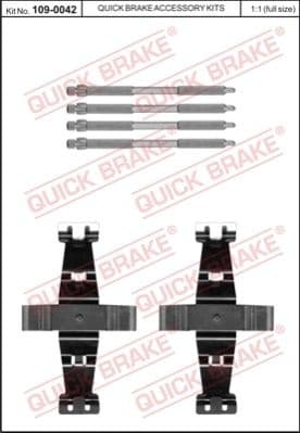 Brake pads accessory kit 109-0042
