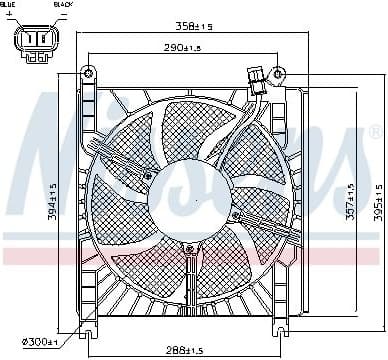 Fan, engine cooling 85415