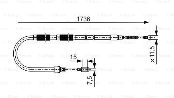 Cable Pull, parking brake 1 987 477 257