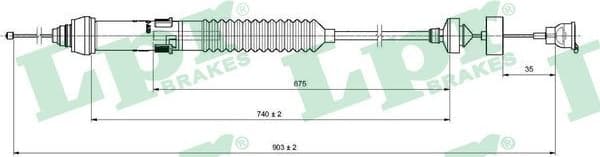 Cable Pull, clutch control C0018C