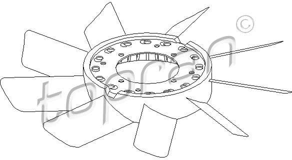 Fan Wheel, engine cooling 500 899