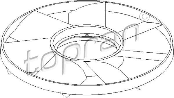 Fan Wheel, engine cooling 500 905