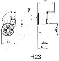 Tensioner, timing belt 45-0H-023 - image 2