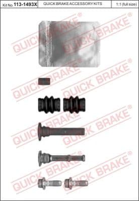 Guide Sleeve Kit, brake caliper 113-1493X