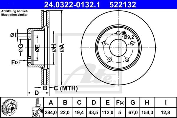 Brake Disc PowerDisc 24.0322-0132.1