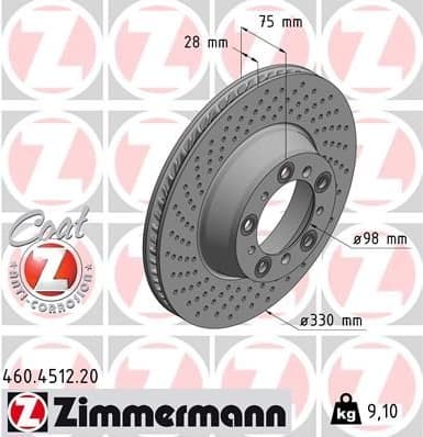 Brake Disc COAT Z 460.4512.20