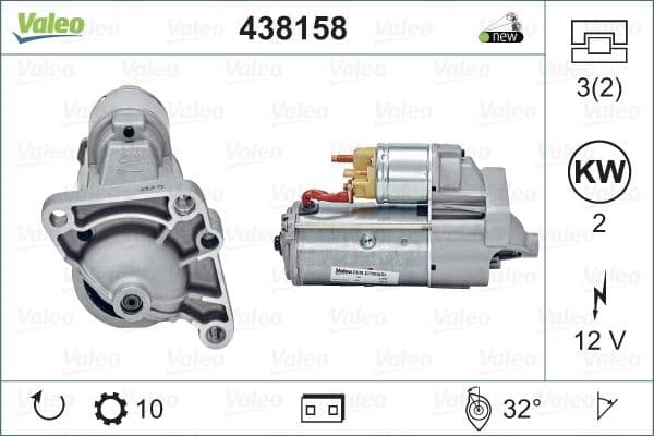 Starter VALEO ORIGINS NEW OE TECHNOLOGY 438158
