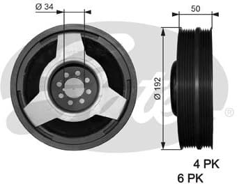 Belt Pulley, crankshaft DriveAlign™ TVD1030