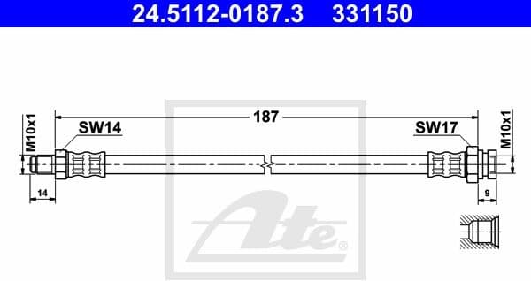 Brake Hose 24.5112-0187.3
