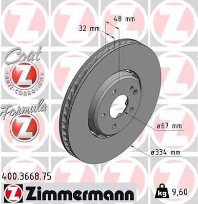 Brake Disc FORMULA Z BRAKE DISC 400.3668.75