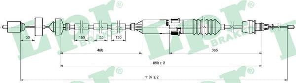 Cable Pull, clutch control C0471C
