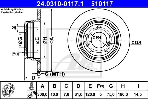 Brake Disc PowerDisc 24.0310-0117.1