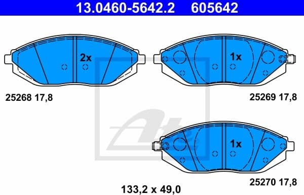 Brake Pad Set, disc brake 13.0460-5642.2