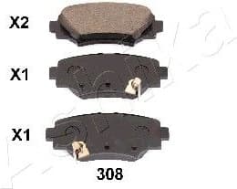 Brake Pad Set, disc brake 51-03-308