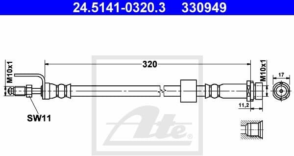Brake Hose 24.5141-0320.3
