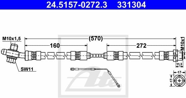 Brake Hose 24.5157-0272.3