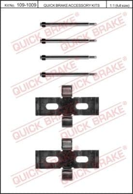 Accessory Kit, disc brake pad 109-1009