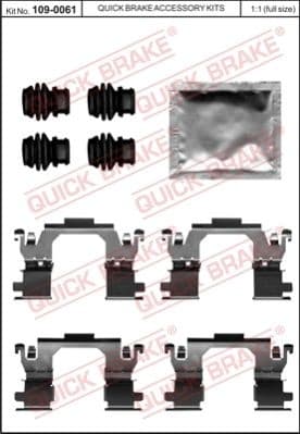 Accessory Kit, disc brake pad 109-0061