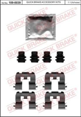 Accessory Kit, disc brake pad 109-0039