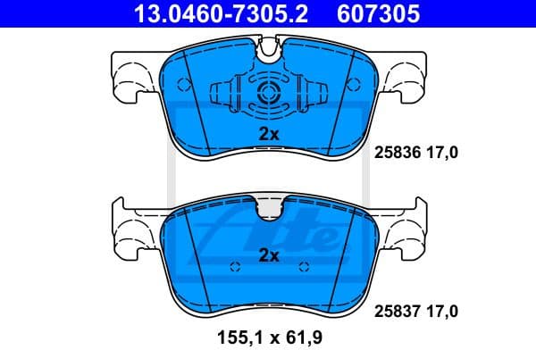 Brake Pad Set, disc brake 13.0460-7305.2