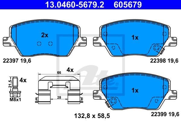 Brake Pad Set, disc brake 13.0460-5679.2