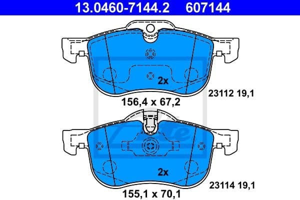 Brake Pad Set, disc brake 13.0460-7144.2