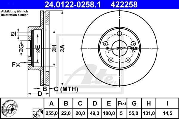 Brake Disc 24.0122-0258.1