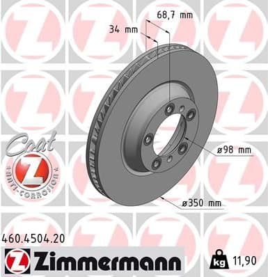 Brake Disc COAT Z 460.4504.20