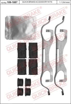 Accessory Kit, disc brake pad 109-1887