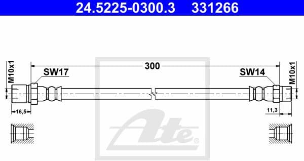Brake Hose 24.5225-0300.3