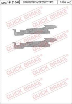 Adjuster Set, drum brake 104 53 001
