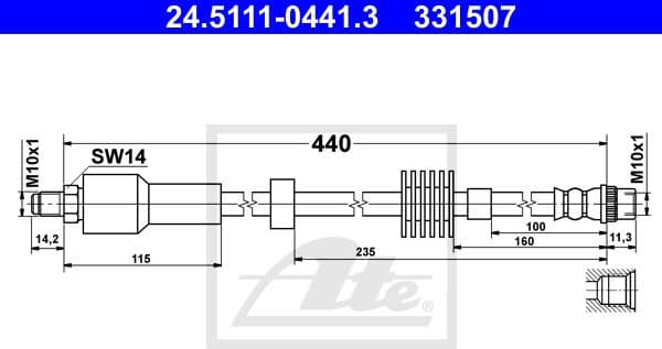Brake Hose 24.5111-0441.3
