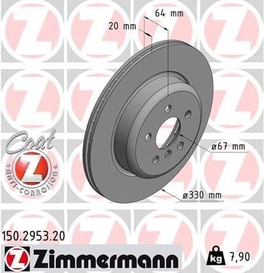 Brake Disc COAT Z 150.2953.20
