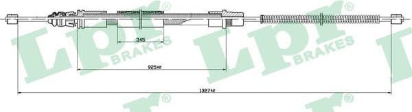 Cable Pull, parking brake C1463B