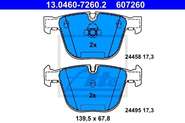 Brake Pad Set, disc brake 13.0460-7260.2