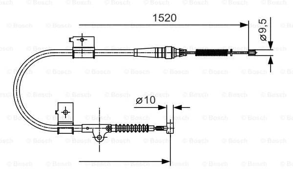 Cable Pull, parking brake 1 987 482 051