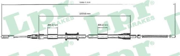 Cable Pull, parking brake C0038B