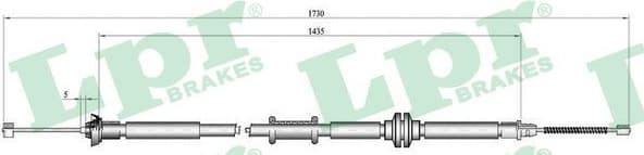 Cable Pull, parking brake C1012B