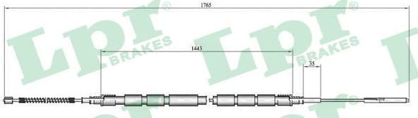 Cable Pull, parking brake C0657B