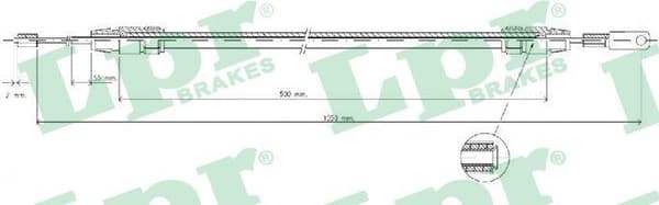 Cable Pull, parking brake C0012B