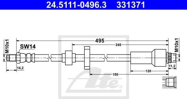 Brake Hose 24.5111-0496.3