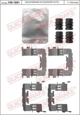 Accessory Kit, disc brake pad 109-1891