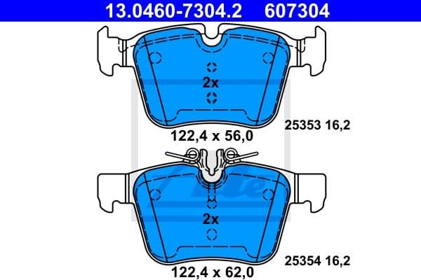 Brake Pad Set, disc brake 13.0460-7304.2