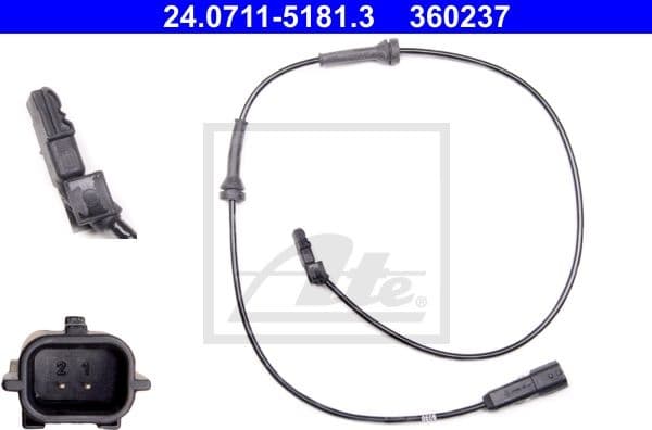 Sensor, wheel speed 24.0711-5181.3