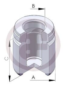 Piston, brake caliper D02577