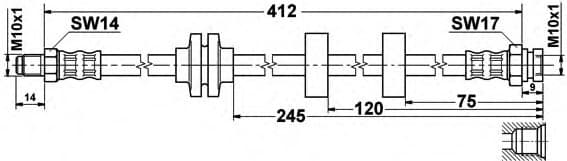 Brake hose front FA21.272