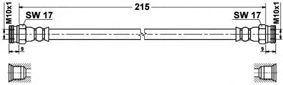 Brake hose rear FA21.277