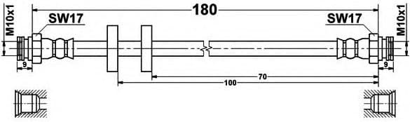 Brake hose rear FA21.315