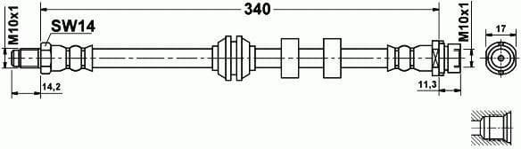 Brake hose front FO21.133