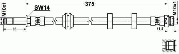 Brake hose front FO21.160
